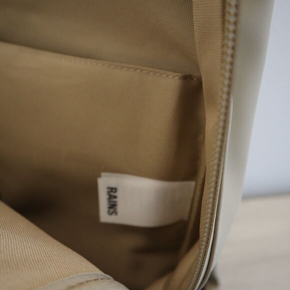 RAINS 12310 Unisex One Size Sand/Beige Book Backpack - Picture 11 of 16